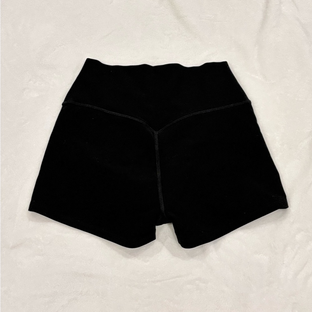 Alo Yoga Black Soft High-Waist Carefree Short - Picture 4 of 5